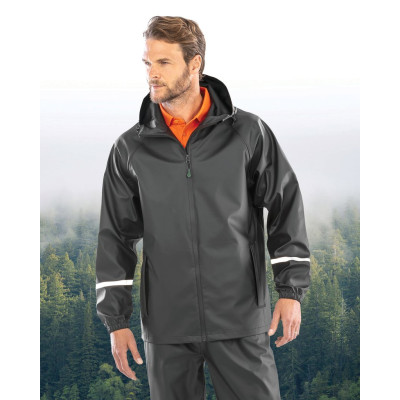Prism PU waterproof jacket with reflective strips